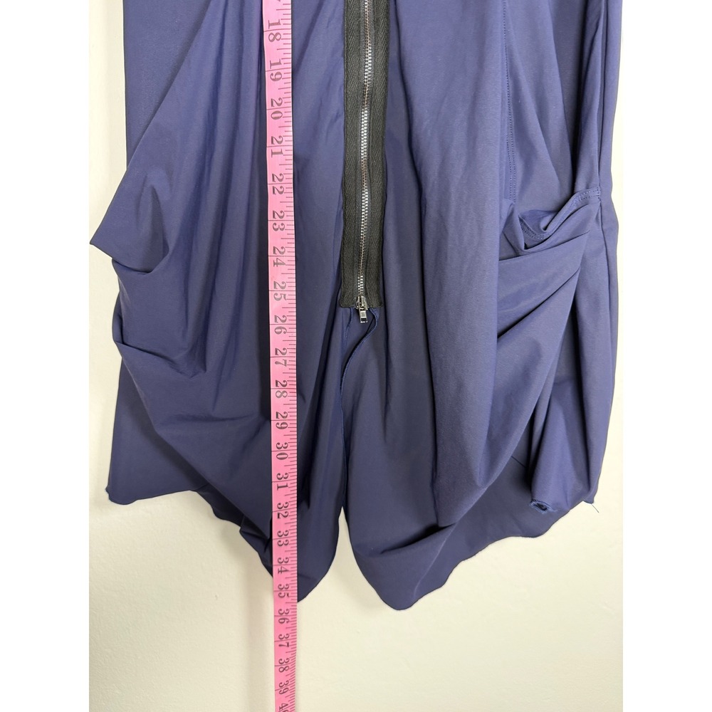 A MARSI Navy Blue Sleeveless Zipper Front Dress Made in Italy Size 40 - Picture 7 of 9